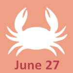 27 юни Зодията е Рак - личност с пълен хороскоп